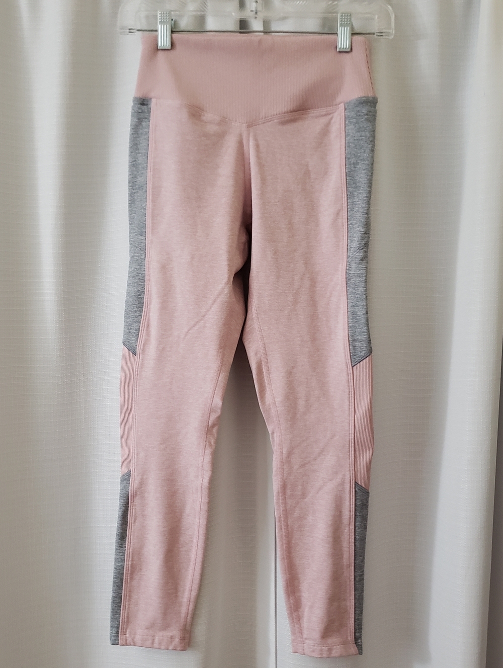 Small Victoria's Secret PINK Cozy Pink Gray Full Length Leggings With Pockets